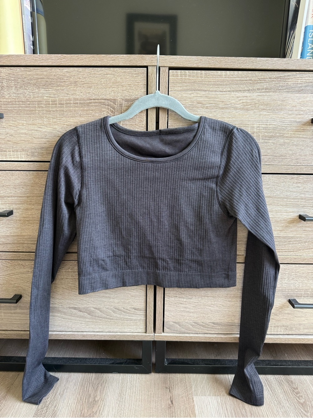 Lululemon Ebb to the Street Cropped Long Sleeve - Black